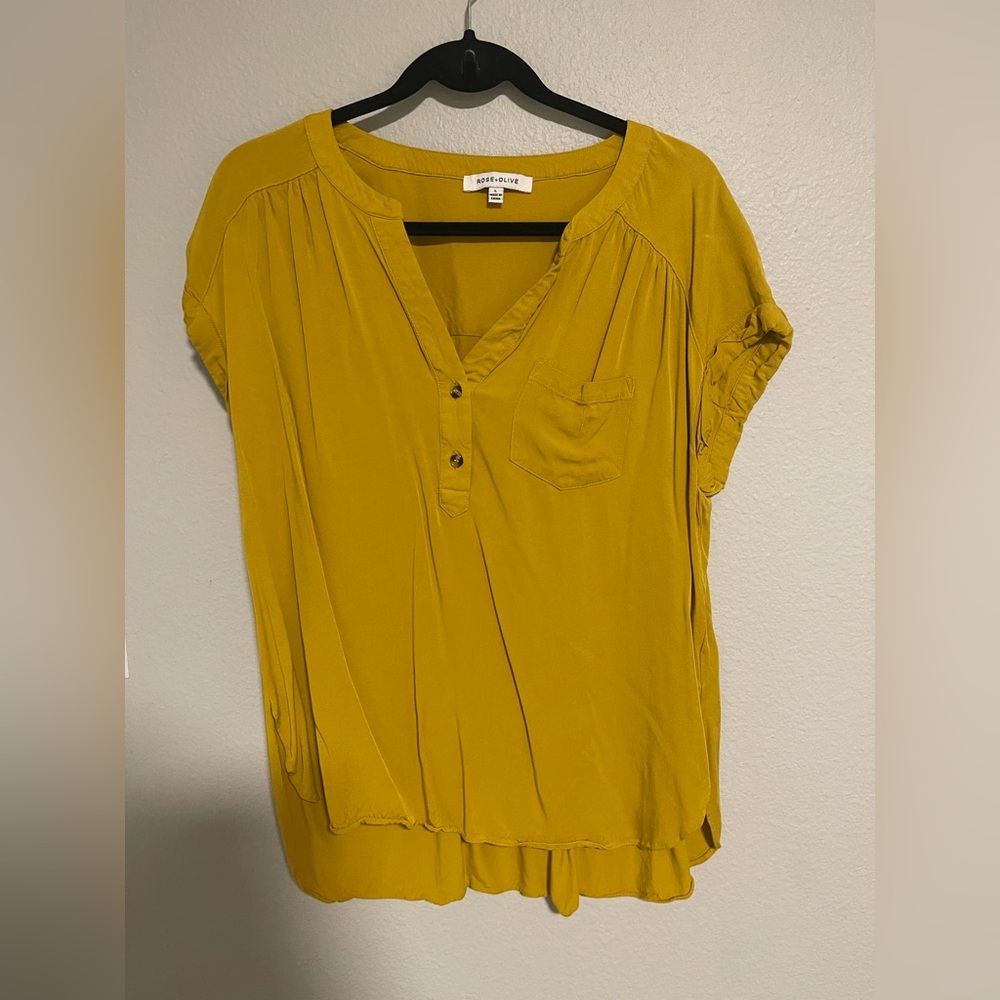 Rose + Olive women yellow blouse